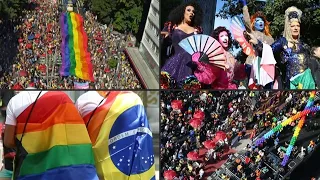 Parada LGBT+ de SP chama atenção para a política | AFP