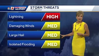 WATCH: Severe storms possible late Thursday