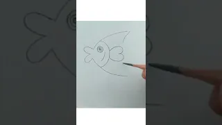 Fish drawing# how to draw a fish easily#