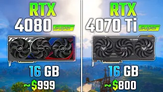 RTX 4080 SUPER vs RTX 4070 Ti SUPER | Test in 7 Games