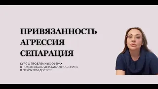 Ирина Камаева. ПРИВЯЗАННОСТЬ. АГРЕССИЯ. СЕПАРАЦИЯ. Курс в свободном доступе. Часть 1. Привязанность.