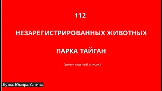 Список 112 незарегистрированных животных Тайгана