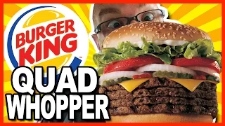 Burger King ★ Secret Menu Item ★ QUAD WHOPPER w Bacon and Cheese - Food Review & Drive - Thru Test