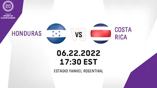 Concacaf Under-20 Championship 2022 | Honduras vs Costa Rica