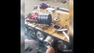 #1 cat 3406 engine piston installation