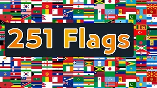 Guess & Learn how to pronounce 251 FLAGS of the world | American accent🌎Challenge yourself & friends