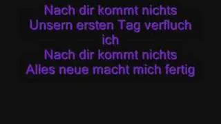 Tokio Hotel - Nach dir kommt nichts lyrics