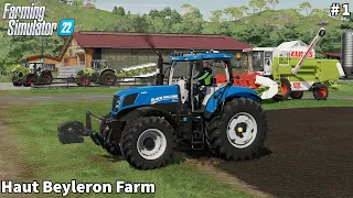 First Career on FS22, New Animals, Spreading Manure│Haut Beyleron│FS 22│Timelapse#1