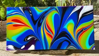 How To Paint With A Ball! / Abstract Acrylic Pouring Fluid Art!