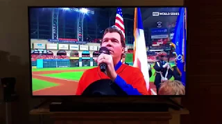 Clay Walker Sings National Anthem at Game 5 of World Series 2017!!!!