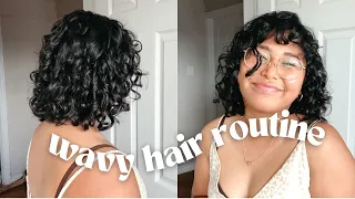 Wavy hair routine (2b-3a) for short hair