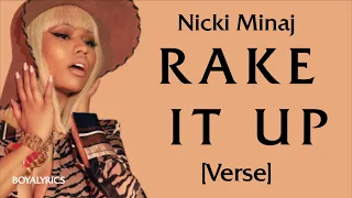 Nicki Minaj - Rake It Up [Verse - Lyrics] cut the check, buss it down, smugglebrickstochina- tiktok