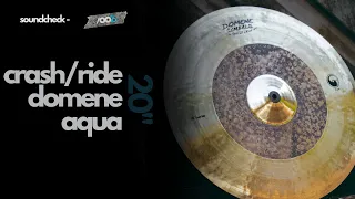 Soundcheck Crash/Ride Domene Cymbals Aqua 20" | 100% Batera Drum Shop