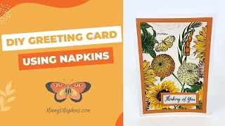 DIY Greeting Cards Using Decoupage Napkins and Mod Podge