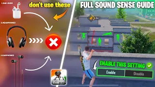 Enable This Settings for More Sound🤯 Improve Sound Sense to Spot Enemy | Sound & Footstep Guide|BGMI