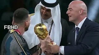 أعظم حوار بين عصام الشوالي و ميسي بعد التتويج 💔 شيل الذهب شيل🏆