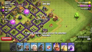 Town hall 7 king walk and bowlers . 3 star attack anytime in th7