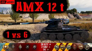 World of Tanks AMX 12 t Replay - 9 Kills 2.4K DMG(Patch 1.6.1)