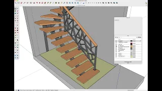 Эскиз лестницы на SketchUp | Для Владимира Угличи  | Изготовление лестниц под ключ Тел 89171241768
