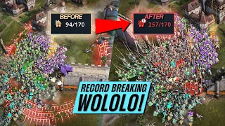 RECORD BREAKING WOLOLO (160+ Conversions!!!) in Age of Empires 4 [TRIPLE WOLOLO]