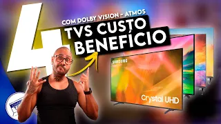 As MELHORES Tvs 4K Custo BENEFÍCIO de 2024! Com DOLBY VISION e DOLBY ATMOS