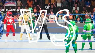 WWE2K18 Power Rangers vs Teenage Mutant Ninja Turtles( Epic showdown )