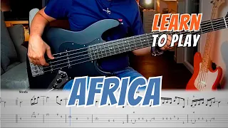 Africa (TOTO) - Bass Tutorial with play along bass tabs