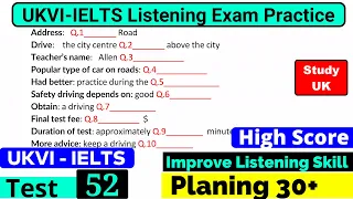 UKVI IELTS Listening Practice Test 2024 With Answers [ Test - 52 ]