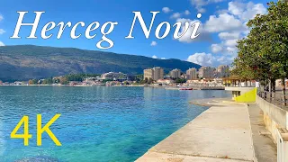 Herceg Novi Montenegro 🇲🇪 November Walk ☀️ 2023 4K 60fps Walking Tour with Captions