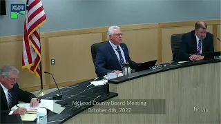 McLeod County Board Meeting October 4th, 2022