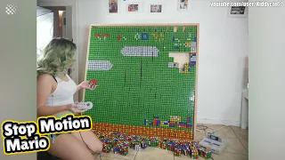Incredible stop motion 'Super Mario' game made from hundreds of Rubik's Cubes