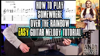 How to play Somewhere Over the Rainbow Guitar Tutorial (EASY)