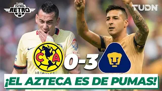 ¡Orgullo azul y oro! Pumas pasea al América en el Azteca | América 0-3 Pumas AP 15 | TUDN