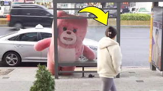 Giant Bear Prank Super Funny Reactions of People!! Insane Screams!!