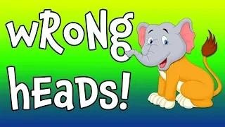 Wrong Heads! Wild Animal Matching Game for Children