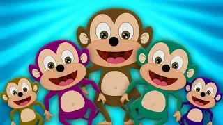 5 Маленьких Обезьян | Детские Стишки | Детские Песни | Five Little Monkeys | Kids Tv Channel Russia