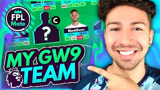 FPL GW9 TEAM SELECTION | 2 FREE TRANSFERS! 🔄 | Gameweek 9 Squad for Fantasy Premier League 2023/24