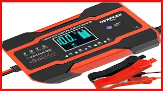 10-Amp Car Battery Charger, 12V and 24V Smart Fully Automatic Battery Charger Maintainer Trickle