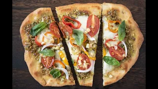 Vegetable Pesto Flatbread Pizza