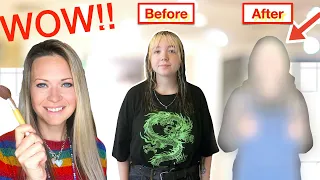 SHE GAVE OUR SON'S GIRLFRIEND AN EXTREME MAKEOVER! *makeup, hair & clothes