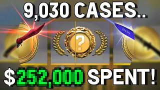 ALL the CSGO KNIFES that i have OPENED in 9,030 CASES! ($236,000+)