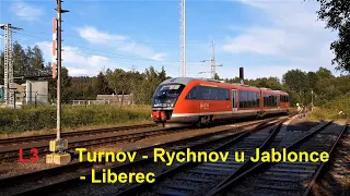 Hlášení ve vlaku / Train announcement: Turnov - Liberec | L3 | Arriva