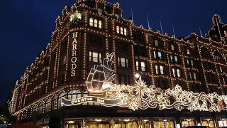 HARRODS Outside lights, Window Displays & Christmas Food For 2022