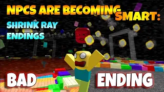 ROBLOX NPCs are becoming smart: SHRINK RAY ENDINGS - BAD ENDING / BOSS FIGHT