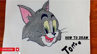 How to draw Tom the Cat ( Tom and Jerry ) Step by Step Drawing Tutorial