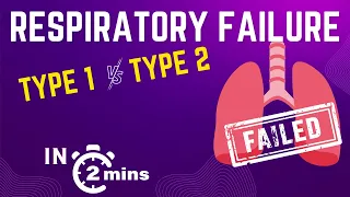 Respiratory Failure - type 1 vs type 2 | in 2mins!