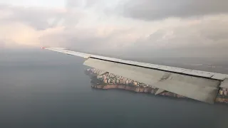 Посадка 29 летнего Boeing 767-300ER UR-AZC AZUR в Анталии LTAI со стороны моря