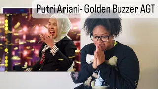 *Super Emotional* Putri Ariani Receives Golden Buzzer on AGT! #putriariani #agt #music #putriariani
