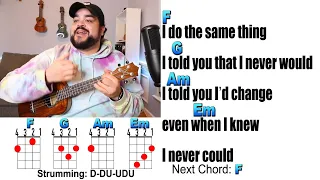 STAY - The Kid LAROI, Justin Bieber Ukulele Play Along and Chords