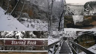 Winter Hiking at Starved Rock State Park, IL. USA